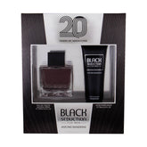 antonio banderas black seduction gift set - 100ml edt spray + 75ml after shave (men)